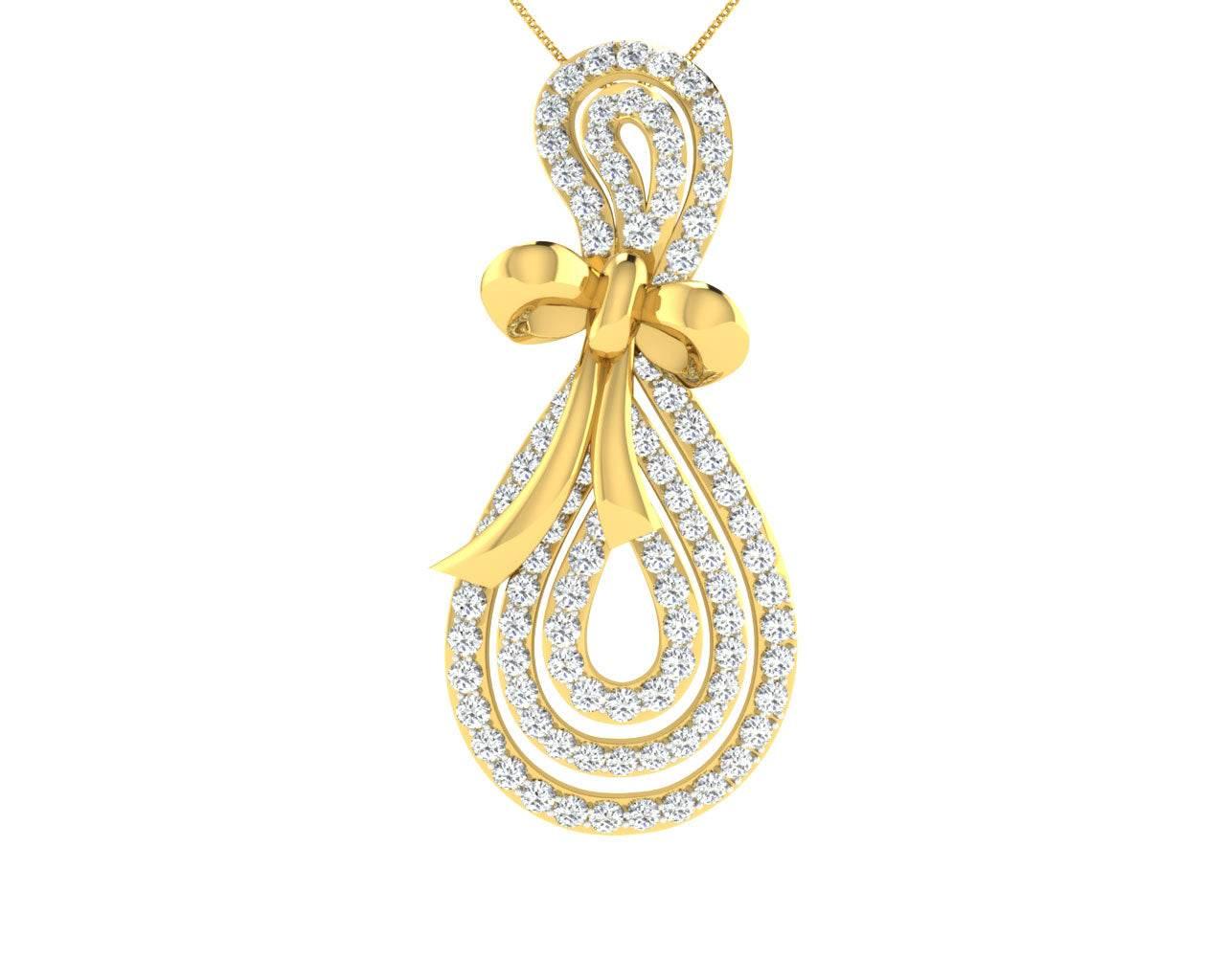 Iriana Diamond Pendant in Gold - Jewelslane