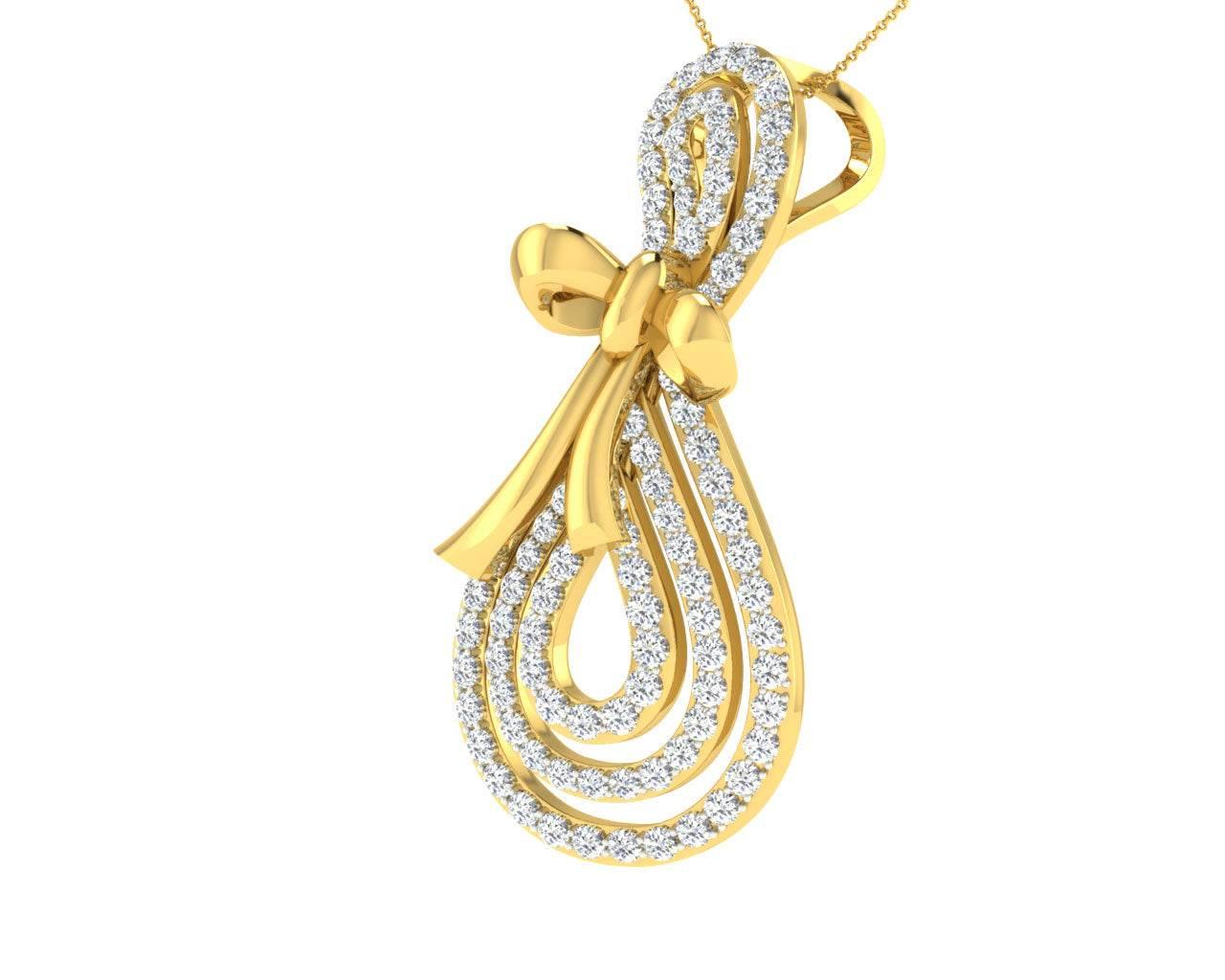 Iriana Diamond Pendant in Gold - Jewelslane