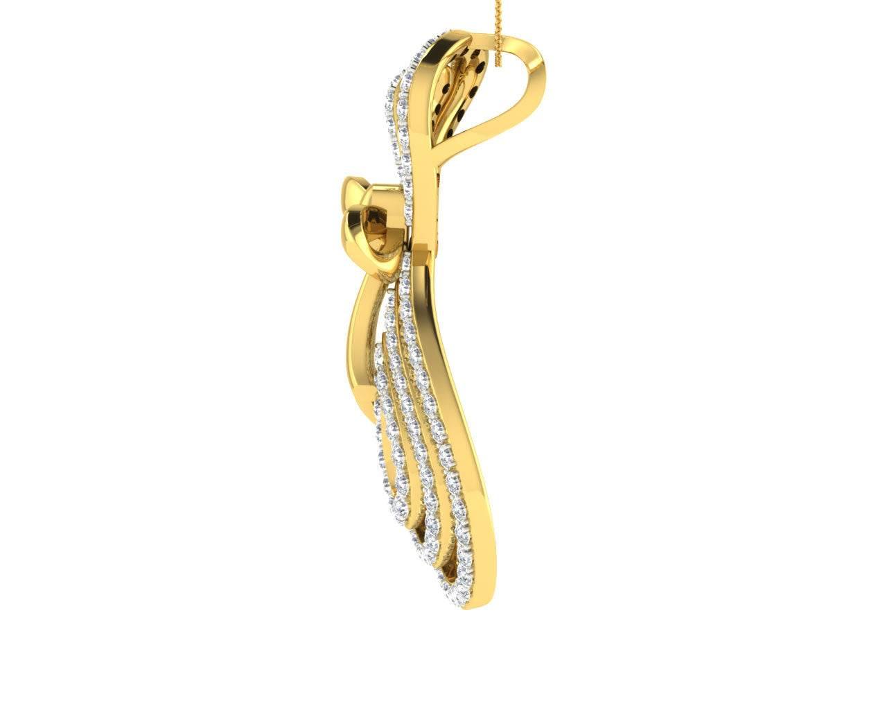 Iriana Diamond Pendant in Gold - Jewelslane