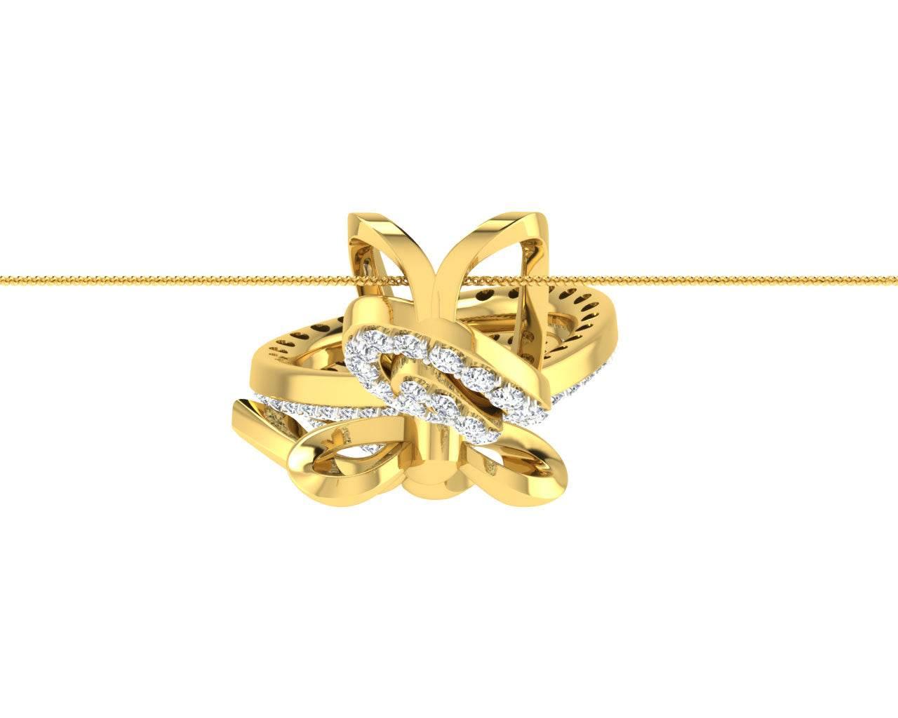 Iriana Diamond Pendant in Gold - Jewelslane