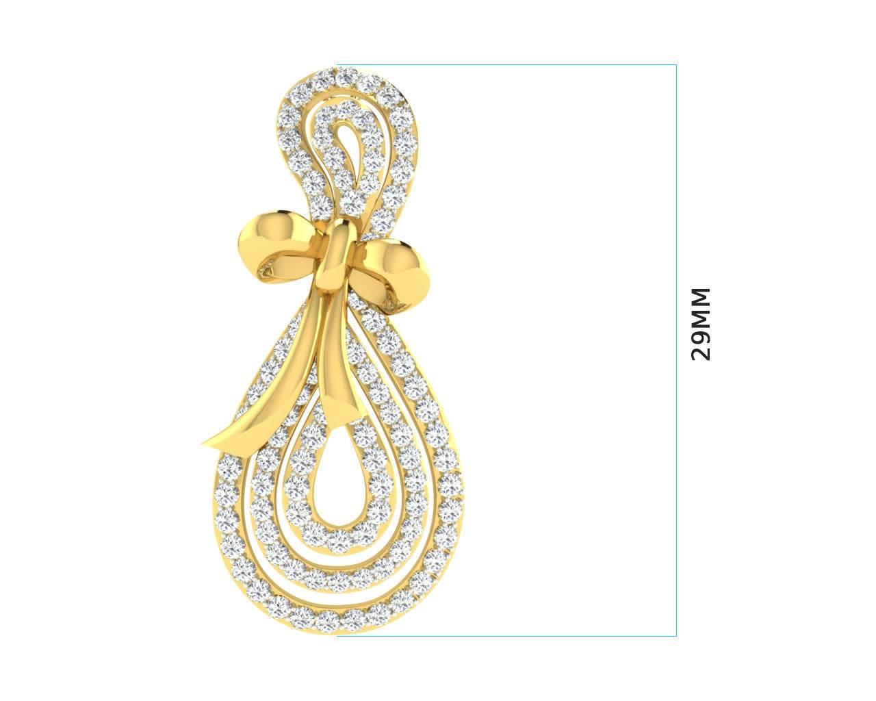 Iriana Diamond Pendant in Gold - Jewelslane