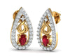 Ishani Ruby Diamond Earrings - Jewelslane