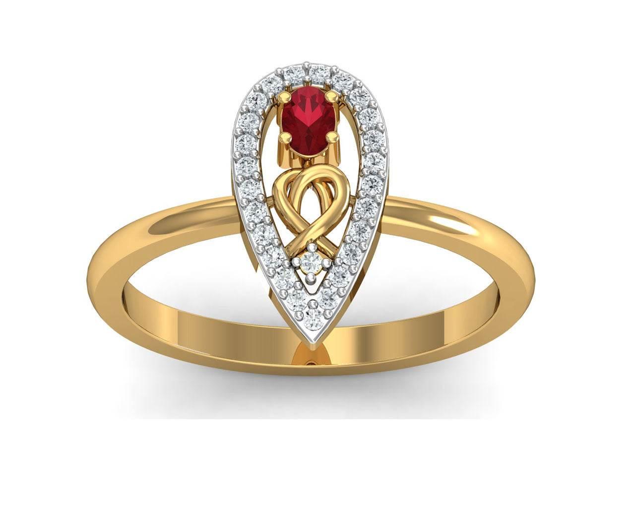Ishani Ruby & Diamond Ring - Jewelslane