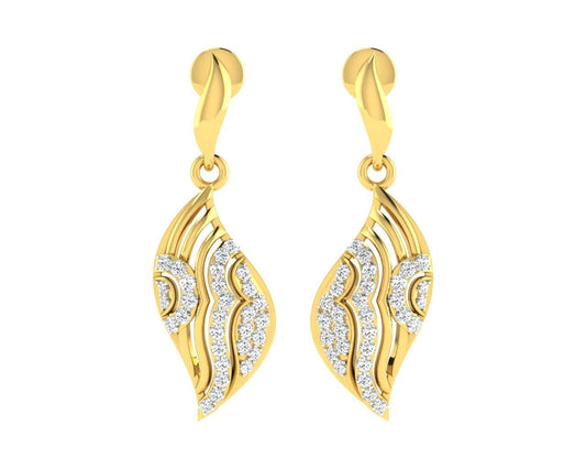 Ivanka Diamond Earrings in Gold - Jewelslane