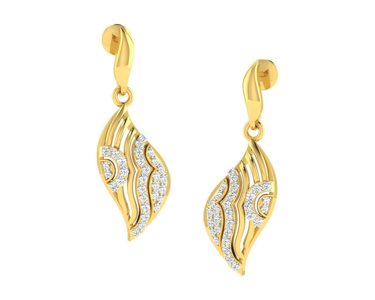 Ivanka Diamond Earrings in Gold - Jewelslane