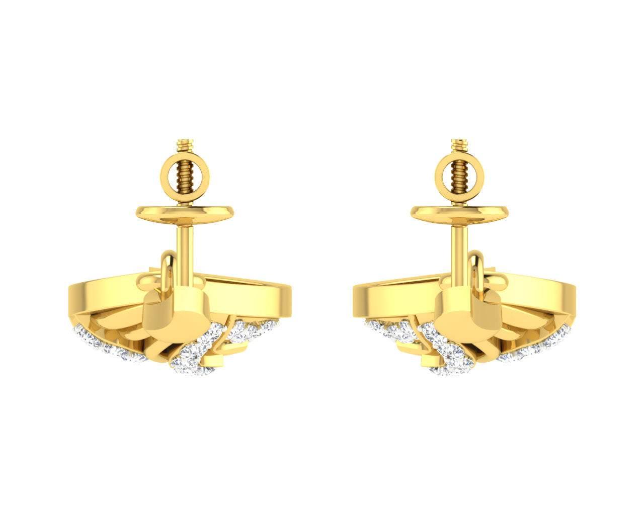 Ivanka Diamond Earrings in Gold - Jewelslane