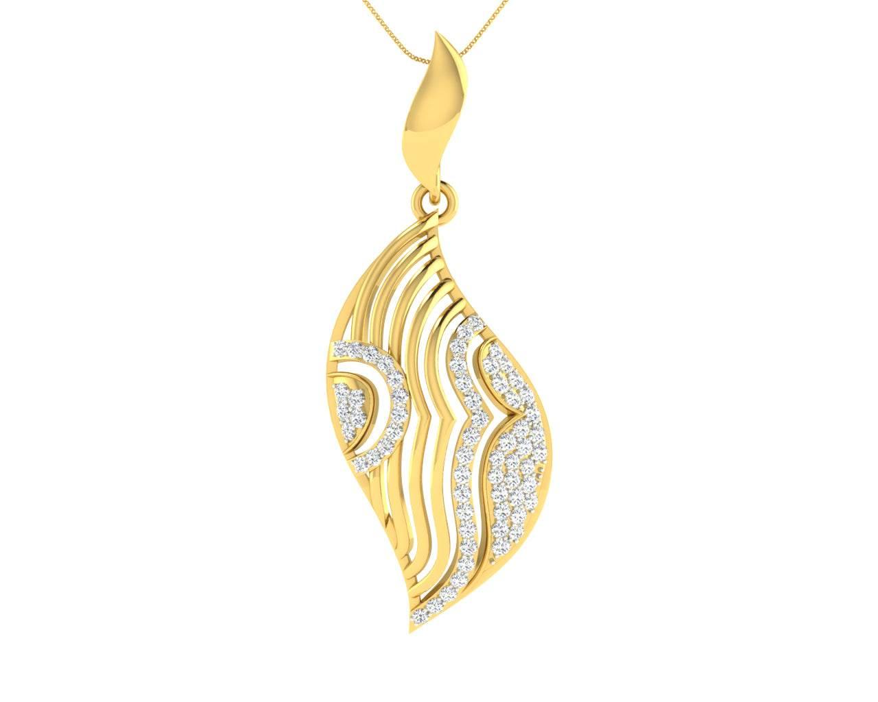 Ivanka diamond Pendant in Gold - Jewelslane