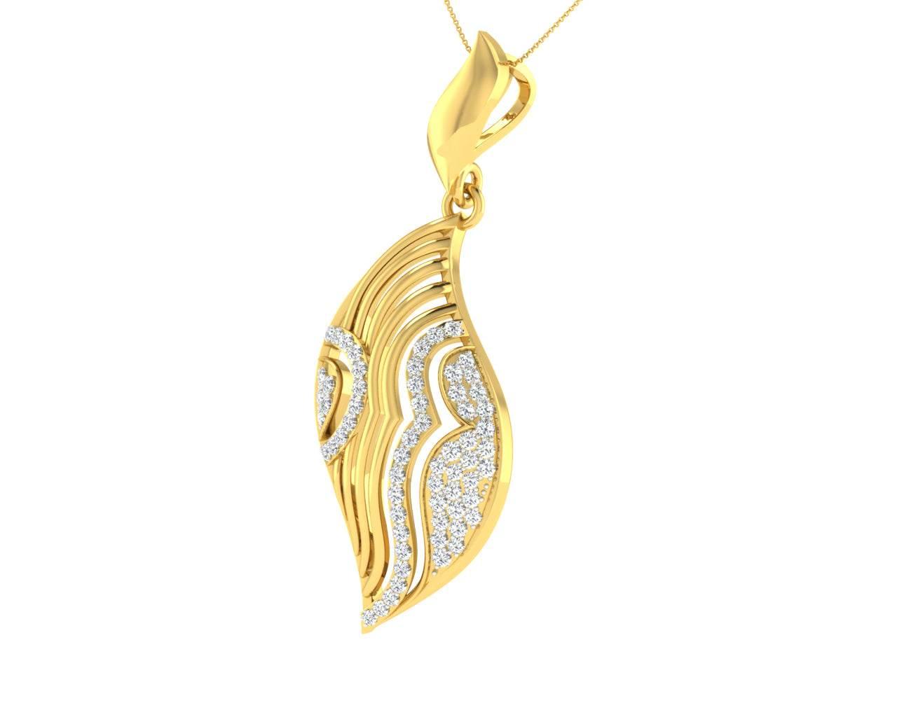 Ivanka diamond Pendant in Gold - Jewelslane