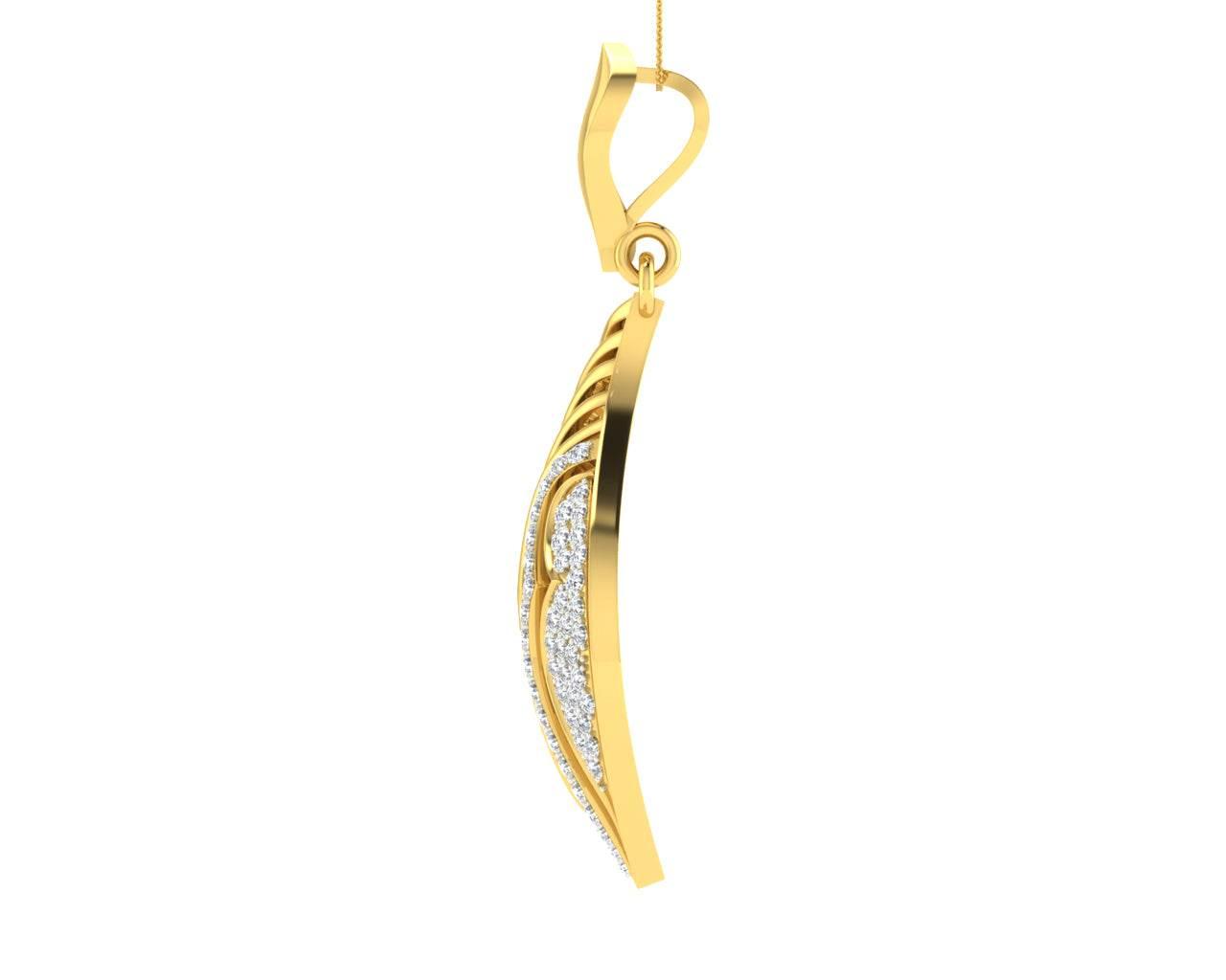 Ivanka diamond Pendant in Gold - Jewelslane