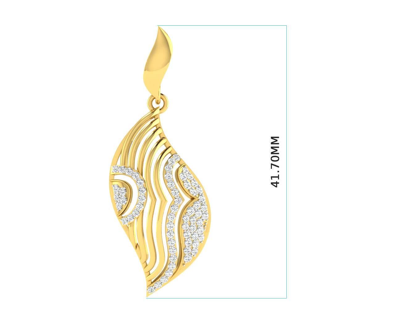 Ivanka diamond Pendant in Gold - Jewelslane