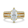 Jada Four Carat Marquise Shape lab Diamod Solitaire ring - Jewelslane