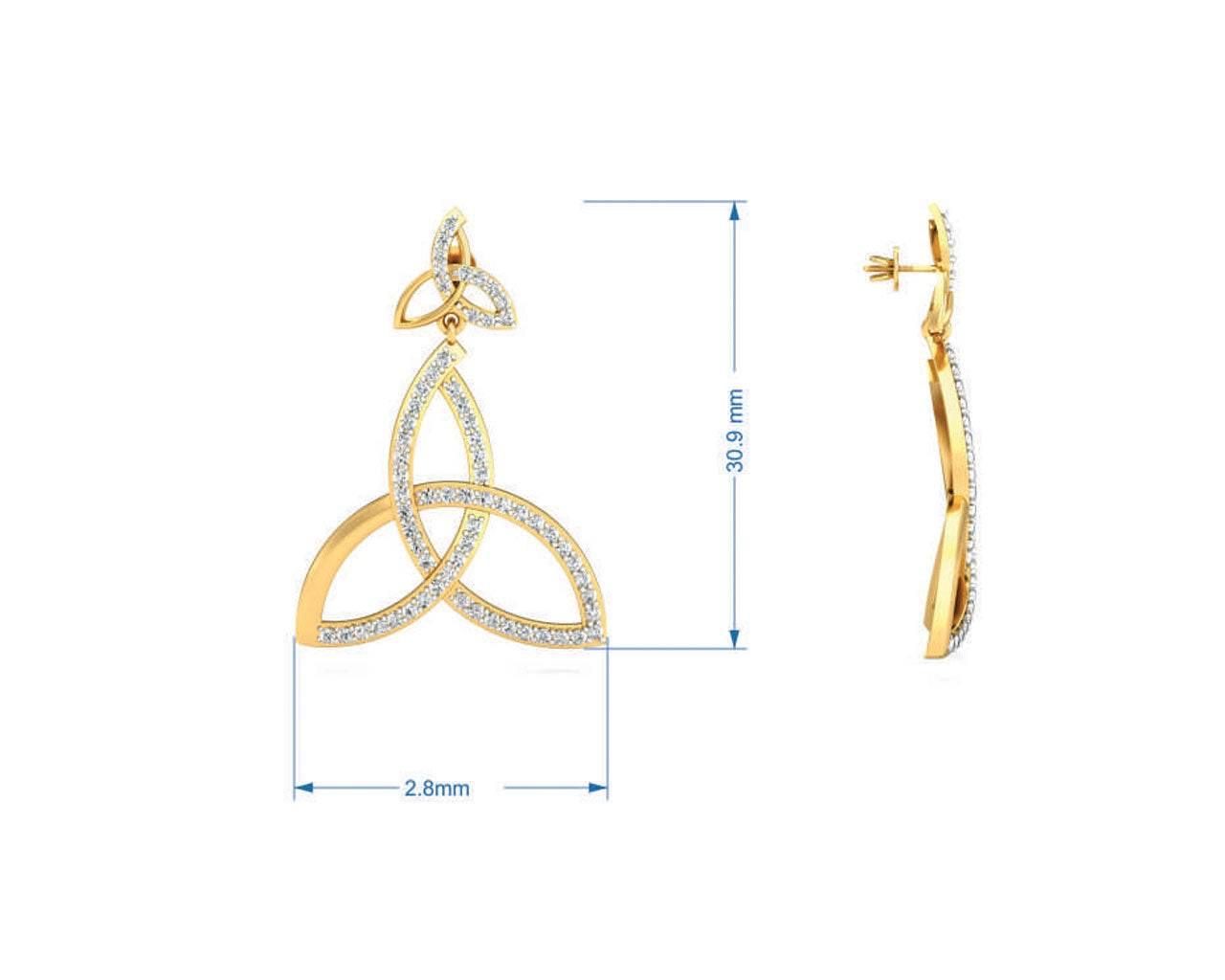 Jane Diamond Danglers - Jewelslane