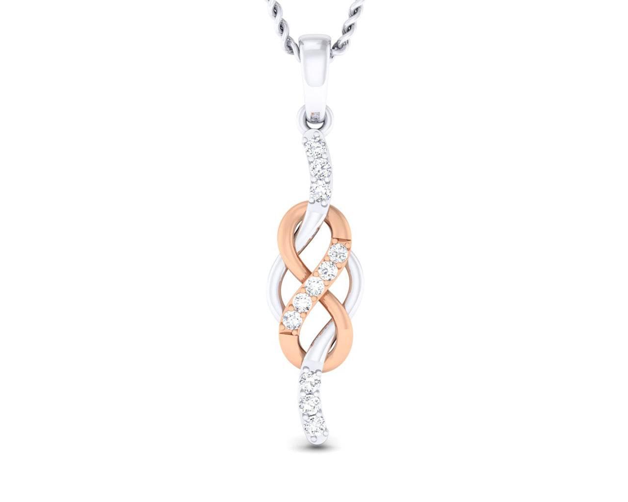 Jansi Diamond Infinity Pendant in gold - Jewelslane