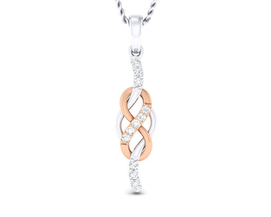 Jansi Diamond Infinity Pendant in gold - Jewelslane