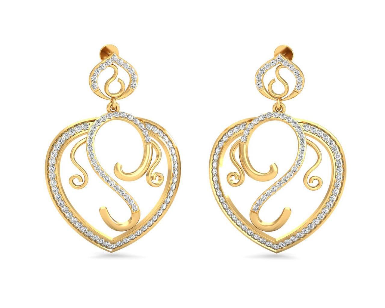 Jarn Gold Diamond Earrings - Jewelslane