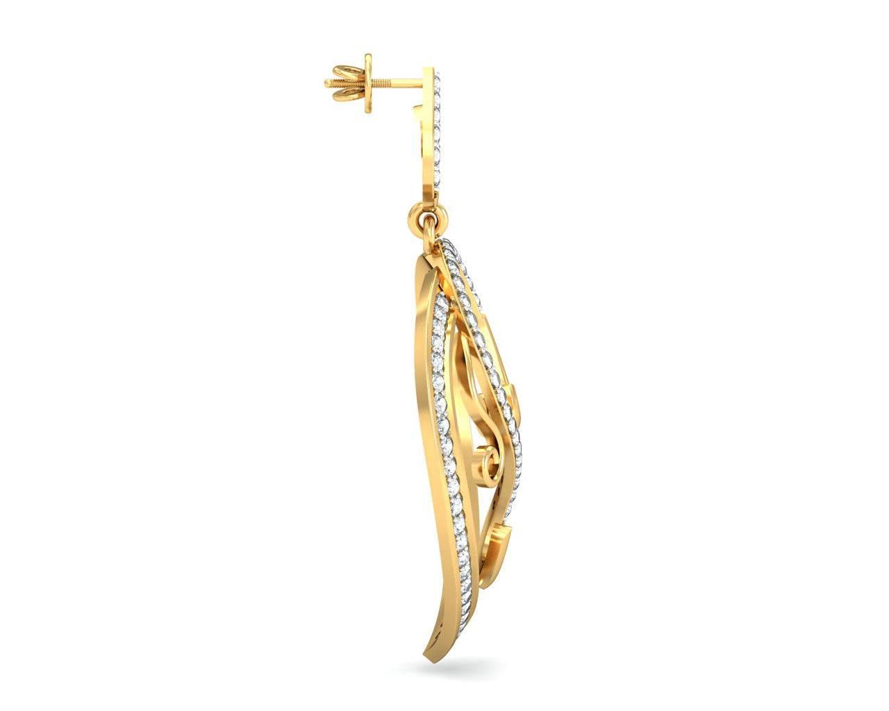 Jarn Gold Diamond Earrings - Jewelslane