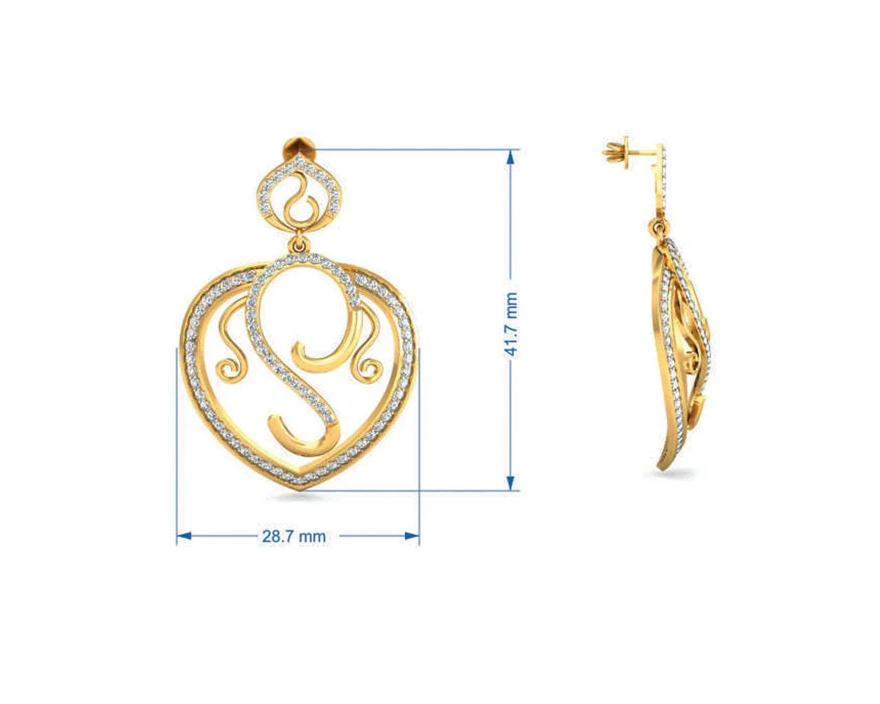 Jarn Gold Diamond Earrings - Jewelslane