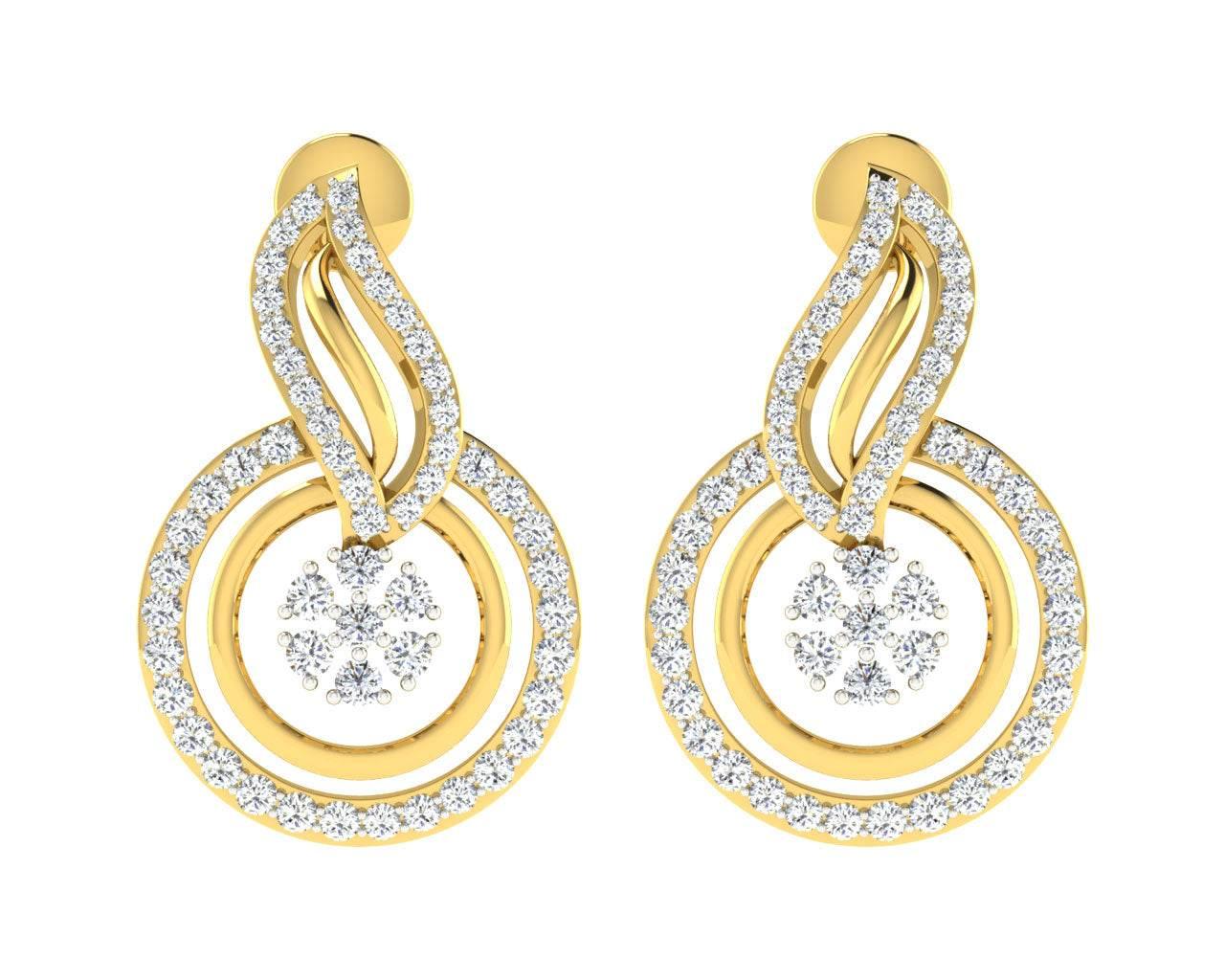 Jena Designer Diamond Earrings - Jewelslane