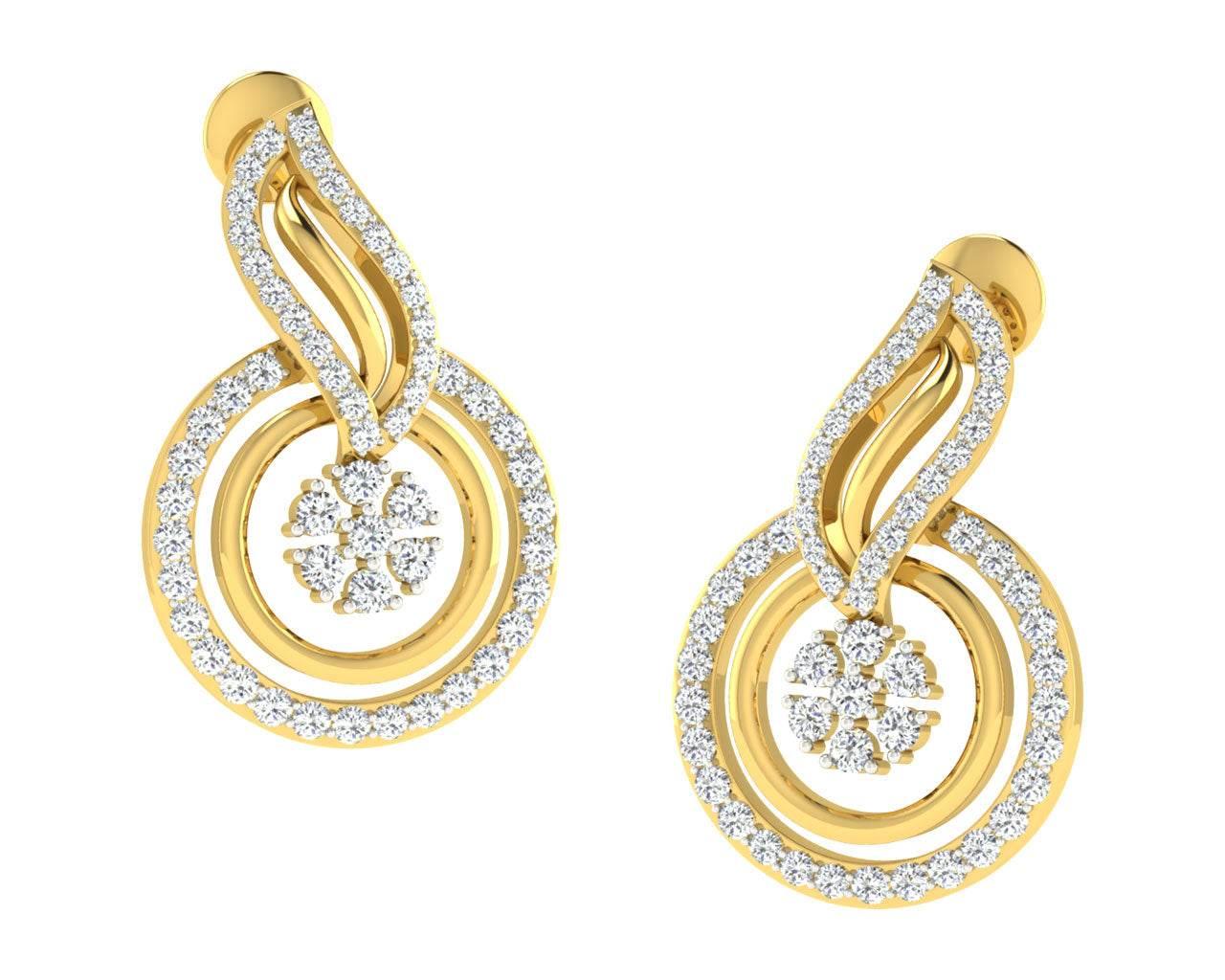 Jena Designer Diamond Earrings - Jewelslane