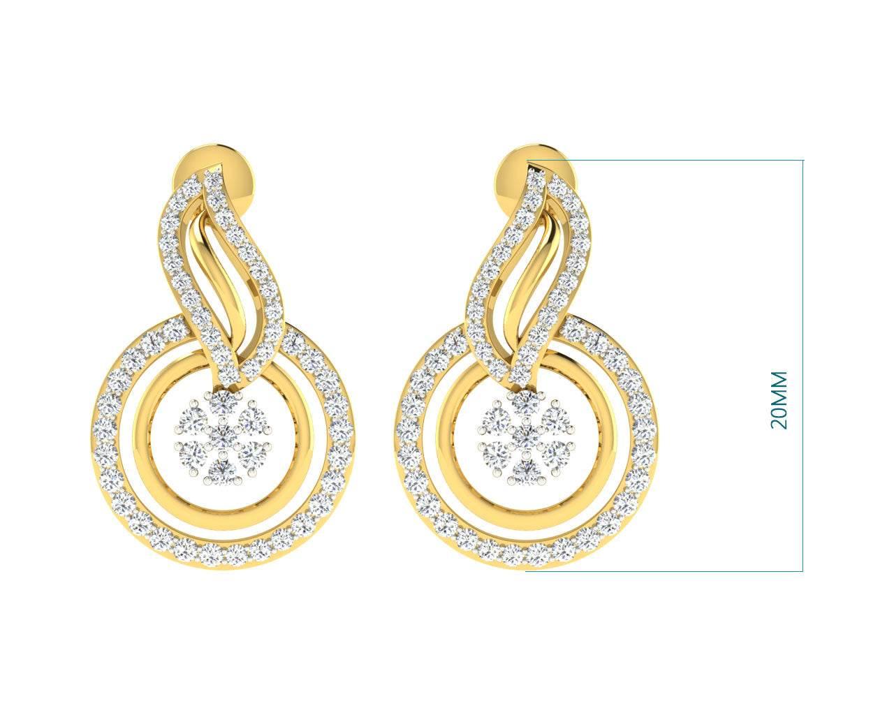 Jena Designer Diamond Earrings - Jewelslane