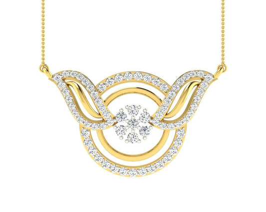 Jena Diamond Pendant with Gold Chain - Jewelslane