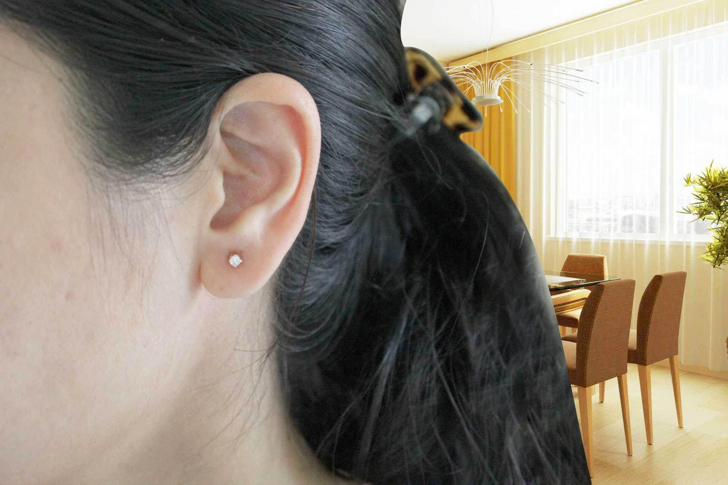 Single diamond Earstuds - Jewelslane