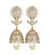Diamond & pearl Jhumkis - Jewelslane