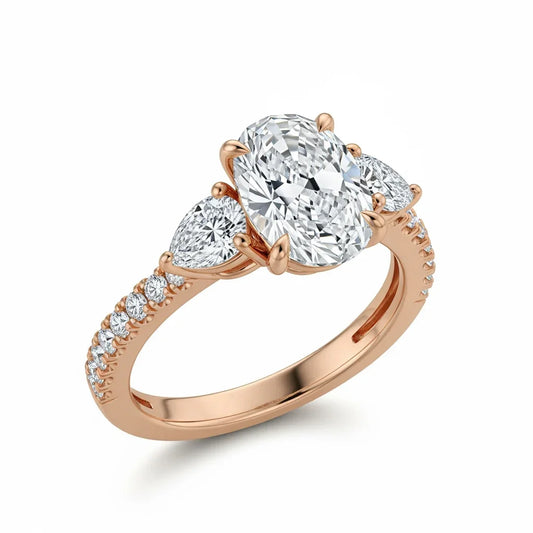 JOice four Carat Oval shape Diamond Ring - Jewelslane