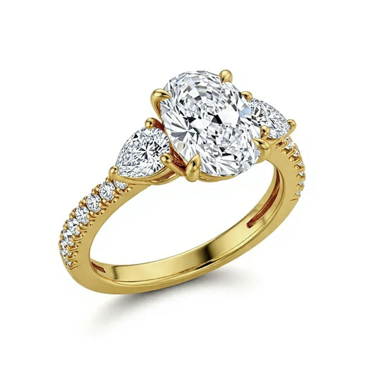 JOice four Carat Oval shape Diamond Ring - Jewelslane