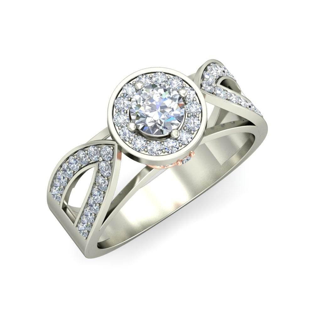 Joice Lab Diamond Solitaire Ring in gold - Jewelslane