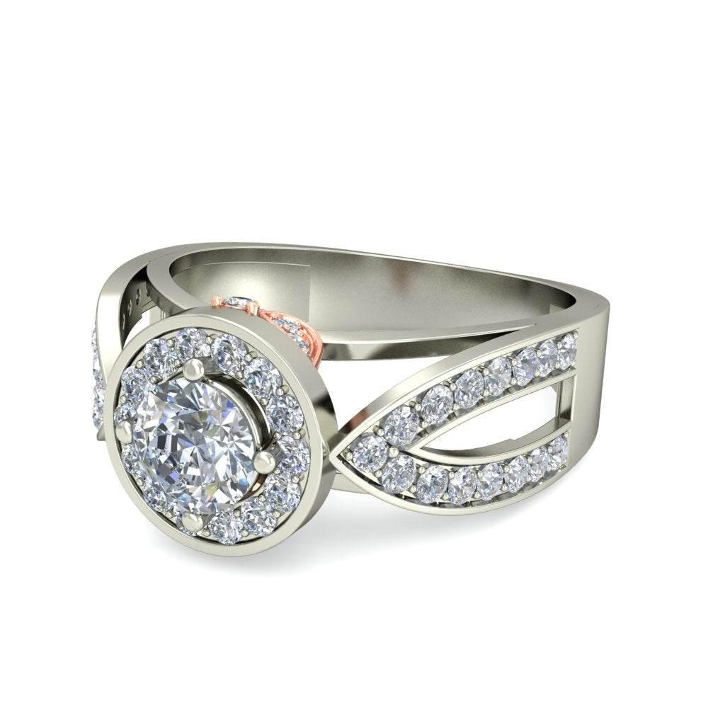Joice Lab Diamond Solitaire Ring in gold - Jewelslane