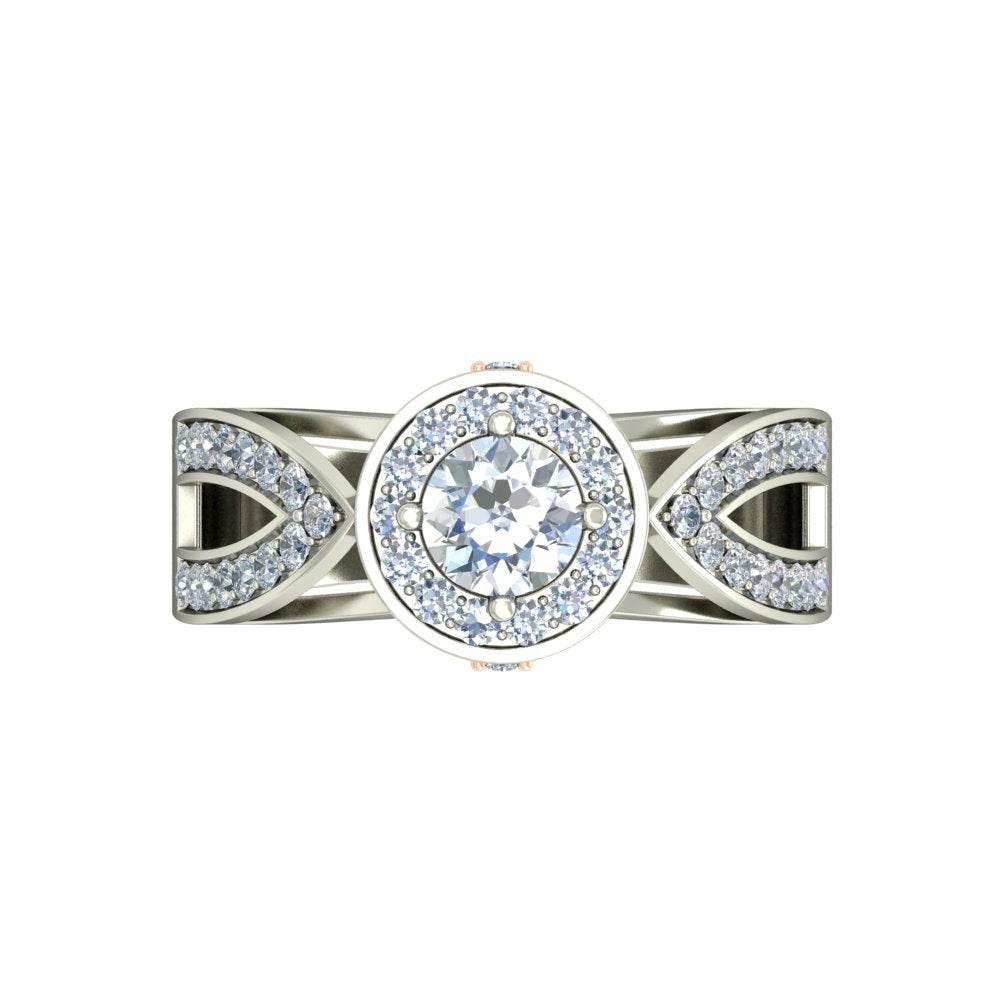 Joice Lab Diamond Solitaire Ring in gold - Jewelslane