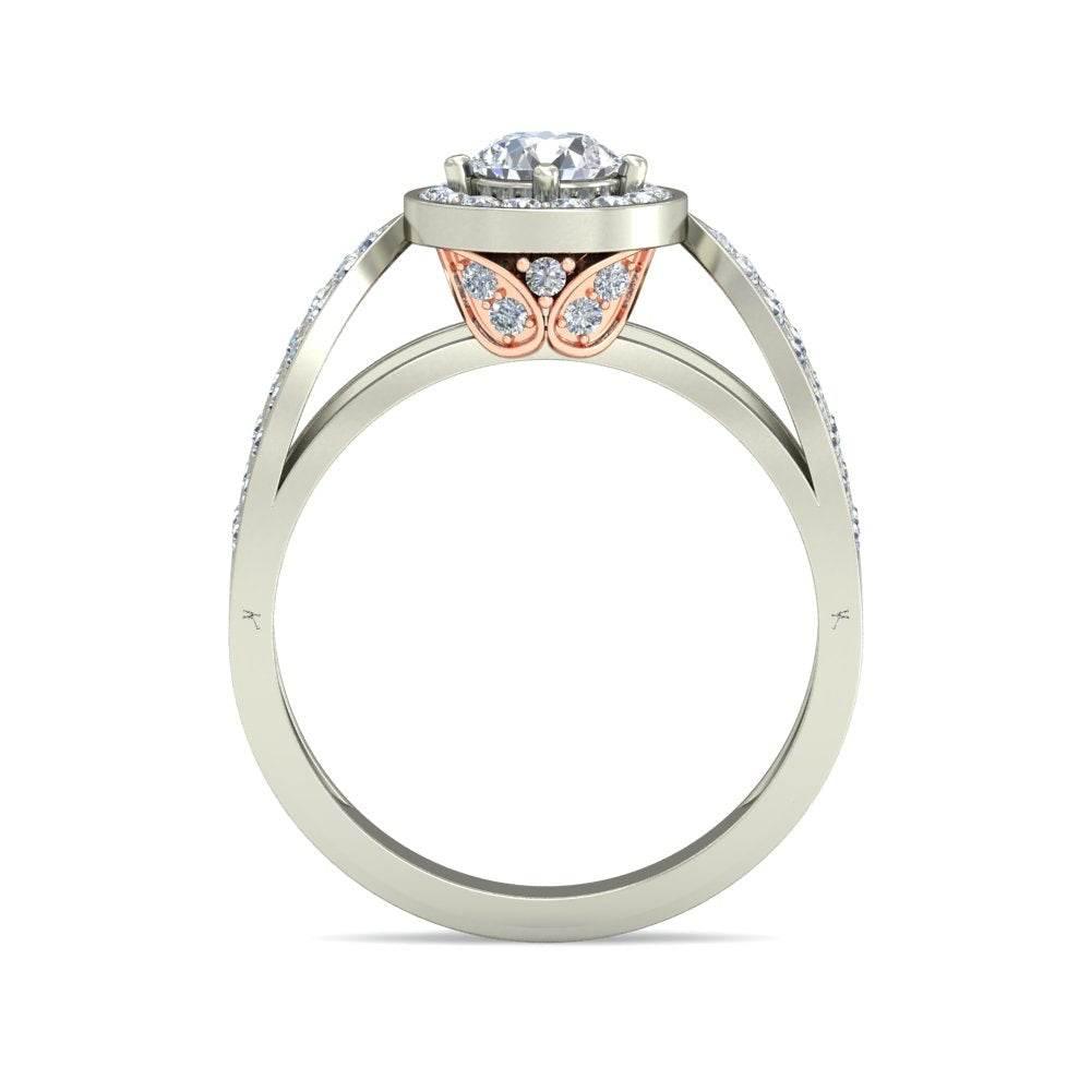 Joice Lab Diamond Solitaire Ring in gold - Jewelslane