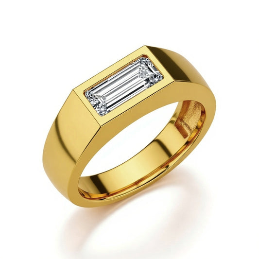 Kai Emerald Cut Diamond ring for men and women - Jewelslane