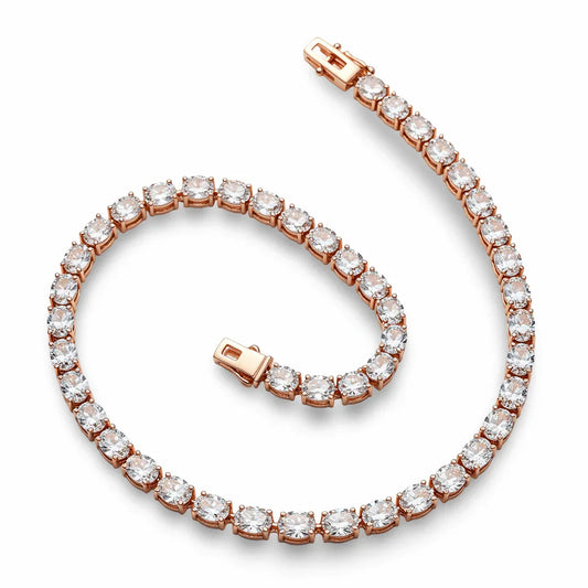 Kelli Oval Shape Diamonds Tennis Necklace - Jewelslane