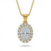 Kimi Oval Shape Lab Diamond Solitaire Pendant - Jewelslane