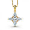 Kio Princess Cut Lab Diamond Solitaires Pendant - Jewelslane