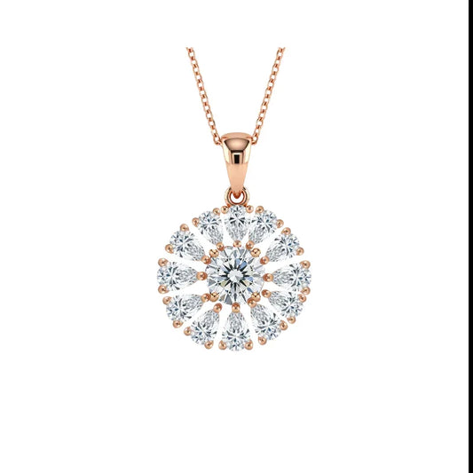Kiyo Round Brilliant Lab Diamond Solitaire Pendant - Jewelslane