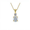 Kora Oval Shape Lab Diamond solitaire Pendant - Jewelslane