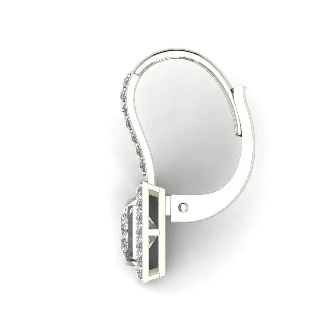 Laira Lab Grown Princess Cut solitaire diamond earrings in gold - Jewelslane