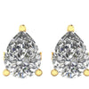 Lana Pear Shape Lab Grown Diamond Solitaire Earrings in Gold - Jewelslane