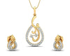 Lani Diamond Earrings Pendant set - Jewelslane