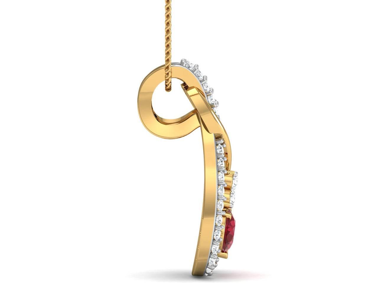 Lara Ruby Diamond Pendant - Jewelslane
