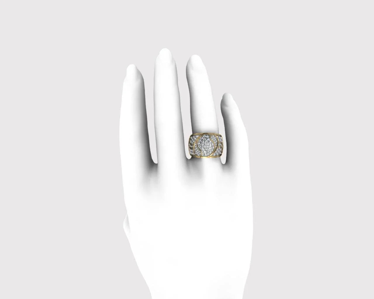 Laura Wide Diamond Band - Jewelslane