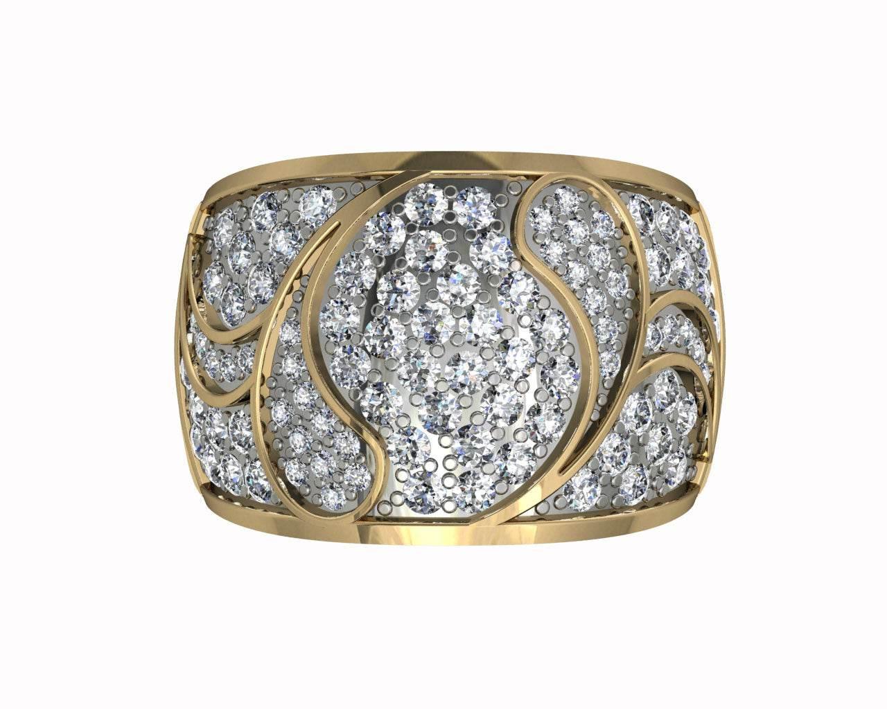 Laura Wide Diamond Band - Jewelslane