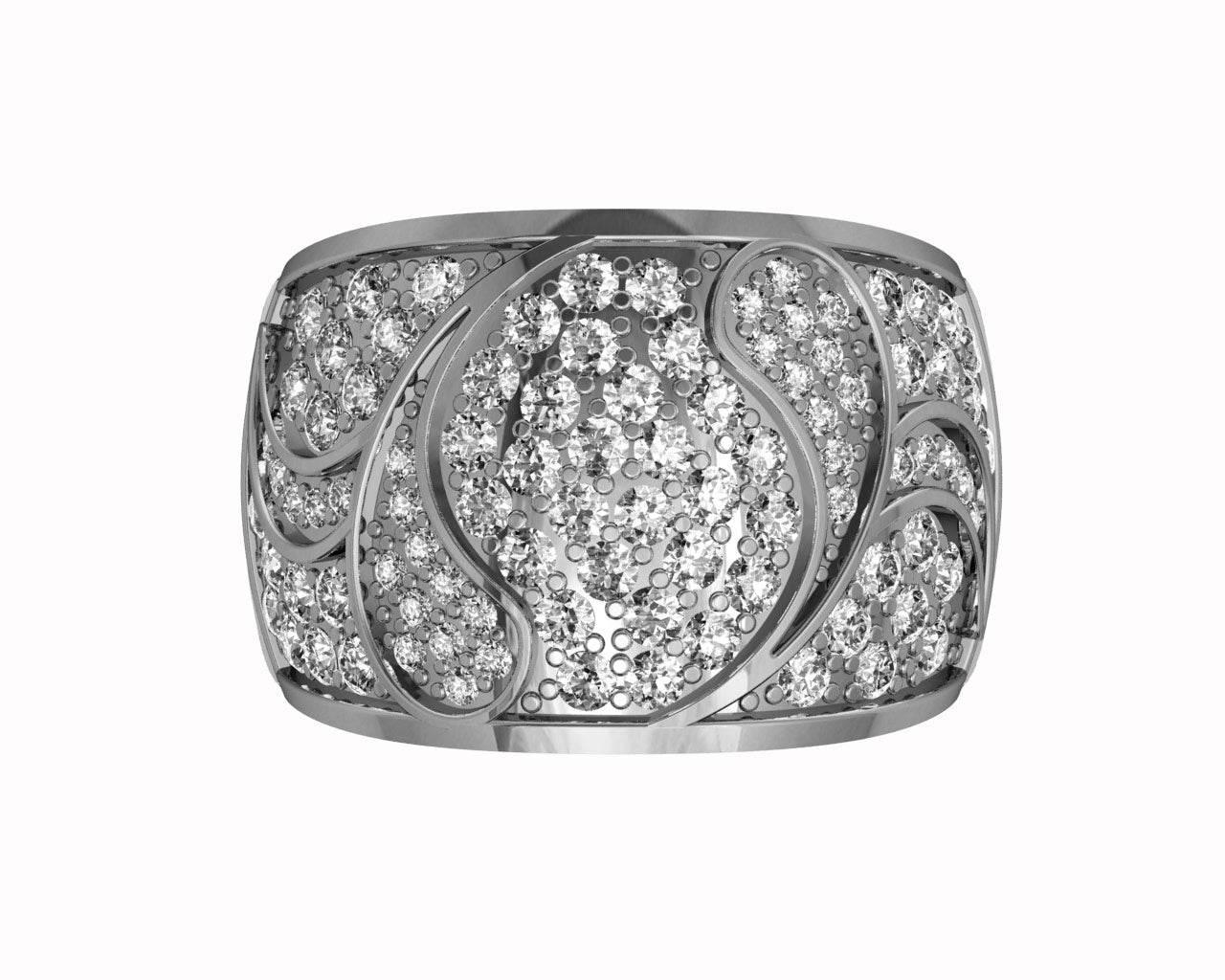 Laura Wide Diamond Band - Jewelslane