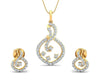 Lea Diamond Pendant & Eartop Set - Jewelslane