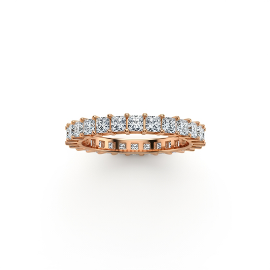 Leah Princess Cut Diamond Eternity band - jewelslane