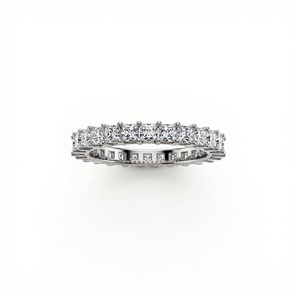 Leah Princess Cut Diamond Eternity band - Jewelslane