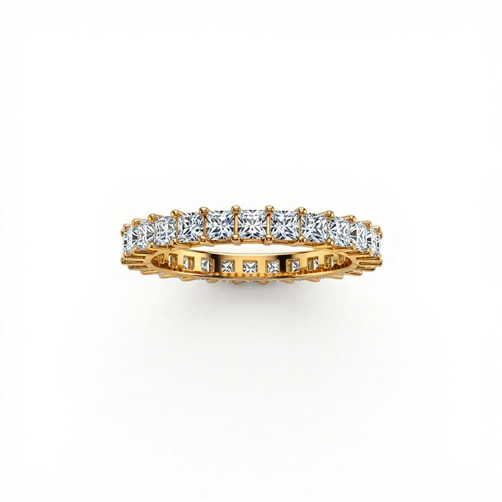 Leah Princess Cut Diamond Eternity band - Jewelslane